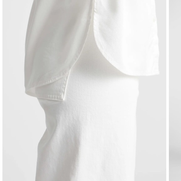 Quince Vintage Wash Tencel Camp Shirt White Button-Up Top XL - Picture 8 of 10